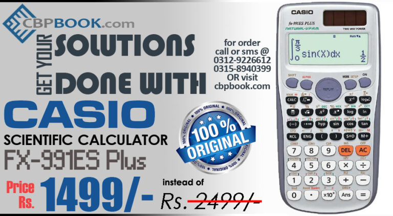 CASIO Scientific Calculator FX 991ES Plus Original Mungal Bazar