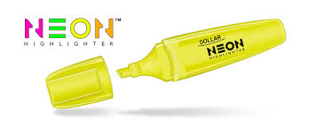 NEON HIGHLIGHTER COLOR: YELLOW