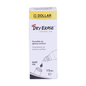 DOLLAR DRY ERASE 15ML MARKER INK COLOR: BLACK