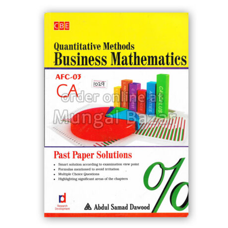 QUANTITATIVE METHODS BUSINESS MATHEMATICS AFC-03 CA PAST PAPER SOLUTION