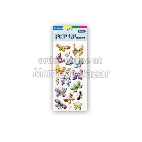 HIGH QUALITY POP UP METALLIC BUTTERFLY STICKERS