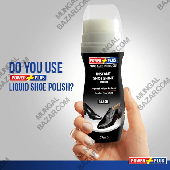 POWER PLUS INSTANT SHOE SHINE LIQUID BLACK 75ml