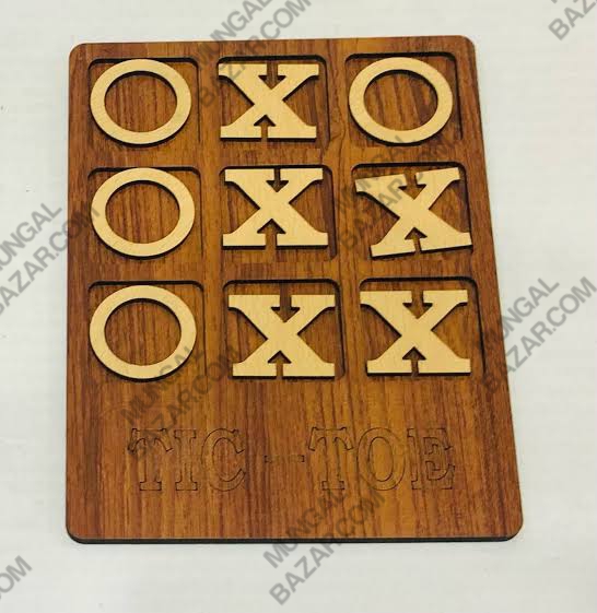 TIC TAC TOE WOODEN BOARD GAME
