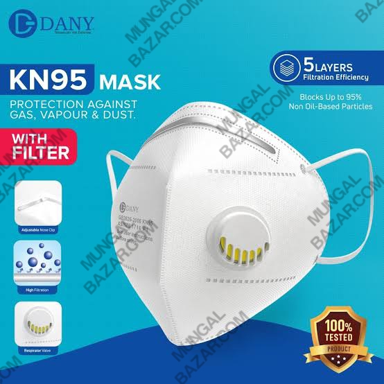 DANY KN-95 PROTECTIVE MAST 5 LAYER MASK COLOR WHITE