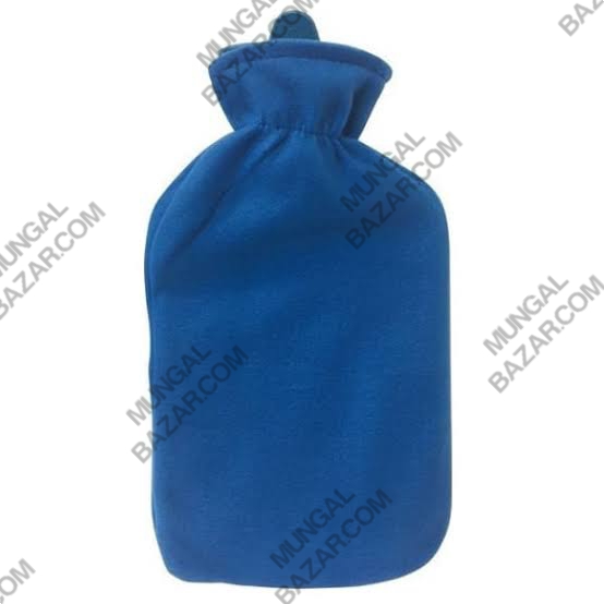 PVC HOT WATER BOTTLE WITH FLEECE COVER 2L