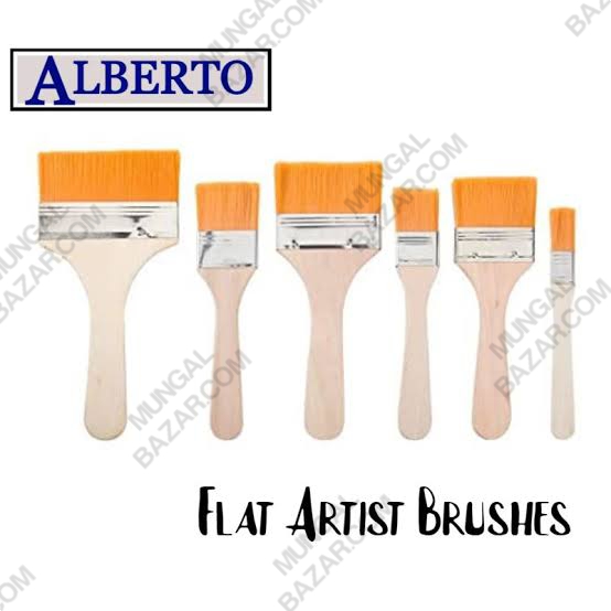 ALBERTO FLAT ARTIST BRUSHES SET - PACK OF 6