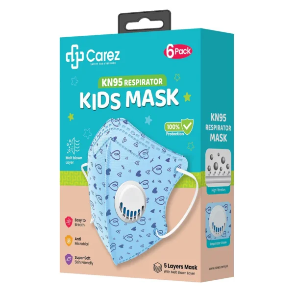 CAREZ KN-95 RESPIRATOR KIDS MASK PACK OF 6