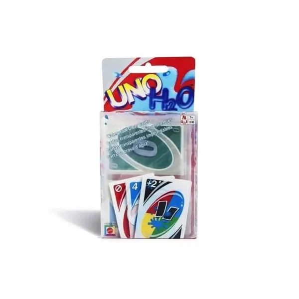 TRANSPARENT UNO H2O FAMILY CARD GAME