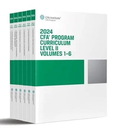 CFA Program Curriculum Level 2 2024 6 Volume Set