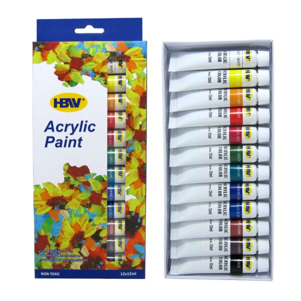 12 COLOR ACRYLIC PAINT