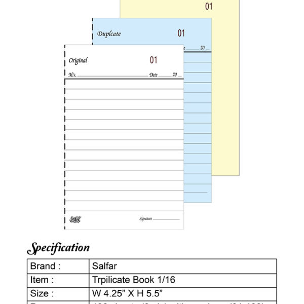 Salfar Triplicate 1/16