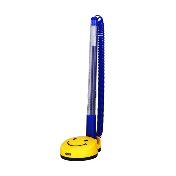 DELI DESK PEN STAND BLUE INK