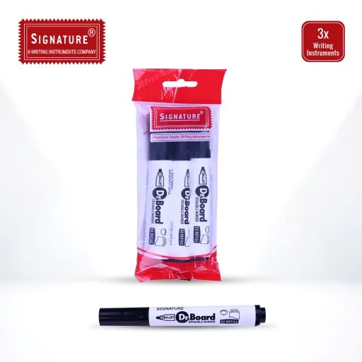 Pack of 3 Signature Dr Board (Board Markers with Black ink)