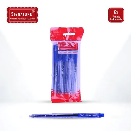 Pack of 6 Signature BLU Ball Pens