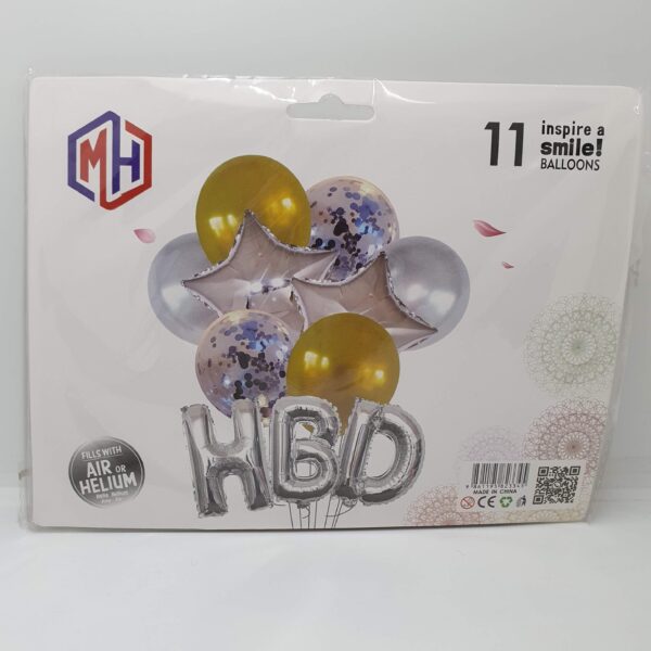 11 pcs of HBD Happy Birthday Foil Balloon High Quality Foil Balloon